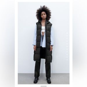 ZARA WATER REPELLENT PUFFER VEST.